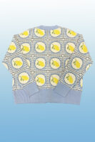 Tiled lemon knit cardigan