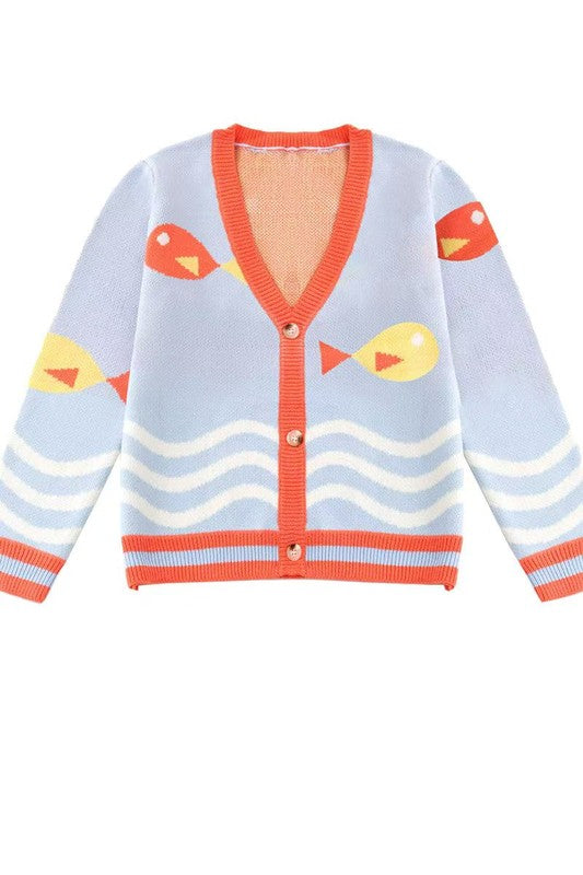 Fish bowl knit cardigan